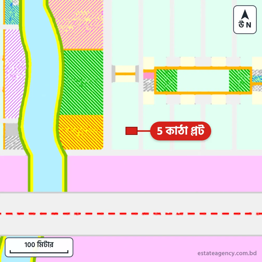 Area map of the plot in Sector 10; the plot is marked in red