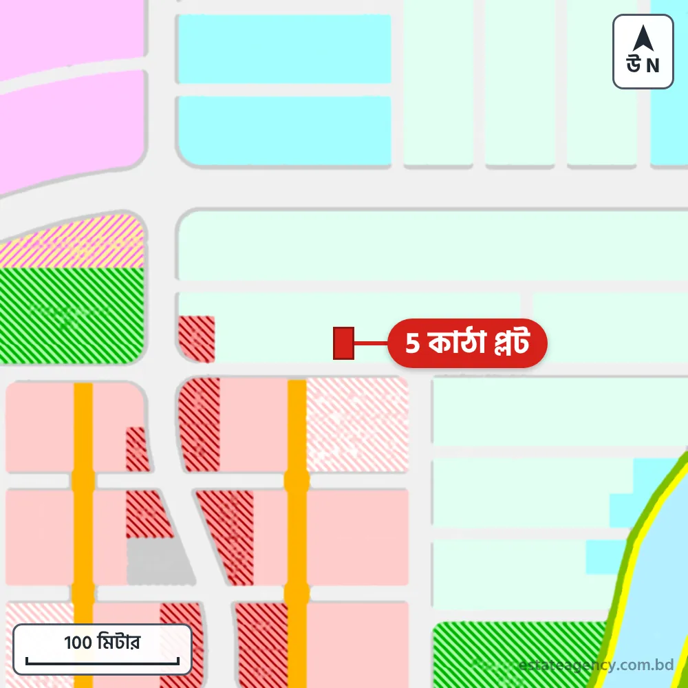 Area map of the plot in Sector 10; the plot is marked in red