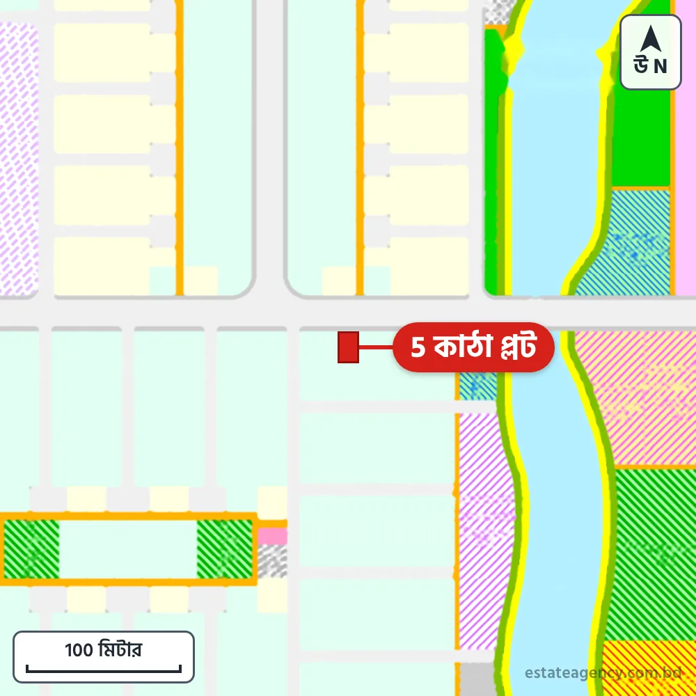 Area map of the plot in Sector 10; the plot is marked in red