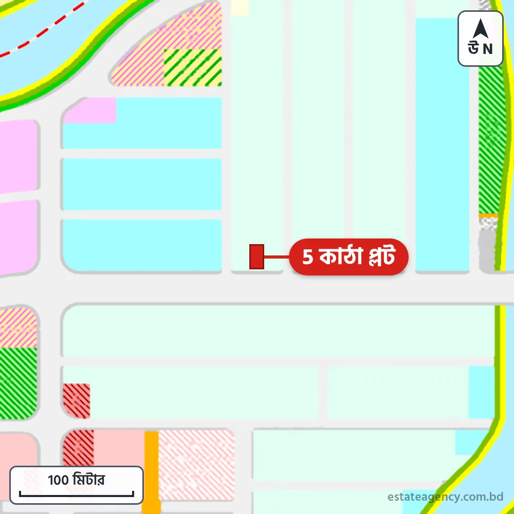 Area map of the plot in Sector 10; the plot is marked in red