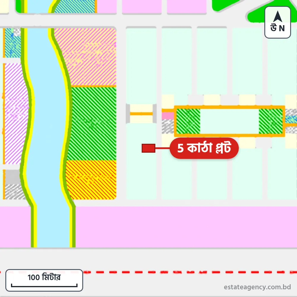 Area map of the plot in Sector 10; the plot is marked in red