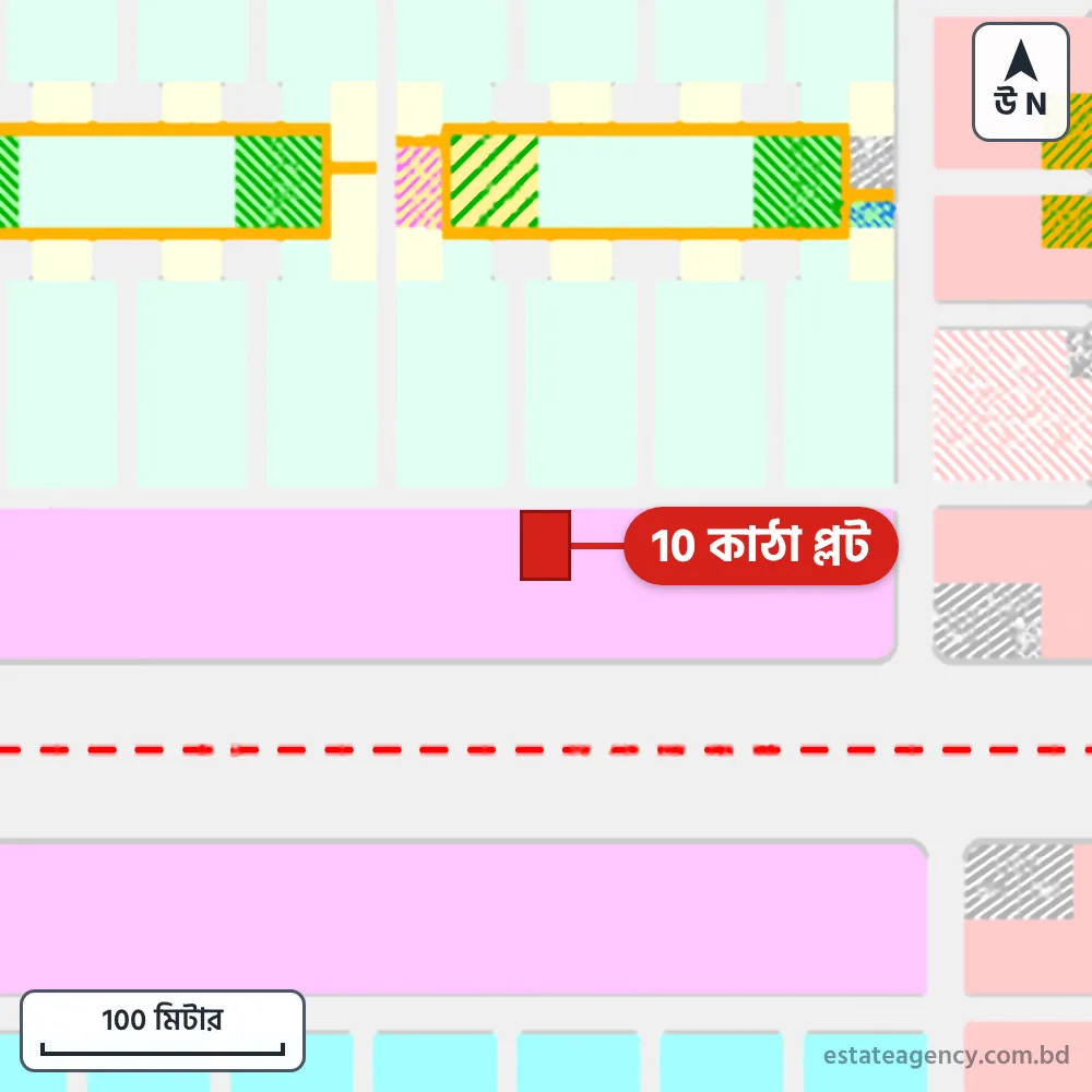 Area map of the plot in Sector 11; the plot is marked in red