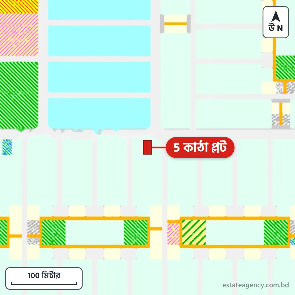 Area map of the plot in Sector 11; the plot is marked in red