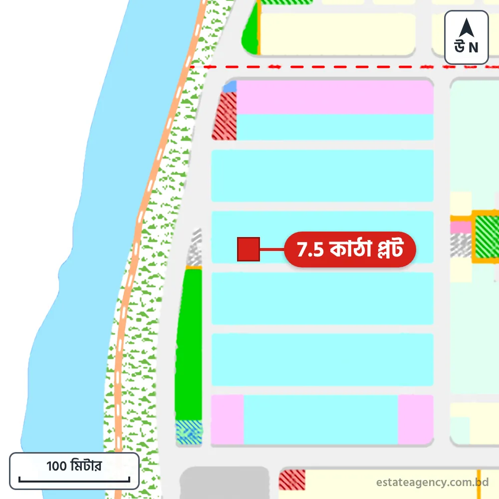 Area map of the plot in Sector 14; the plot is marked in red