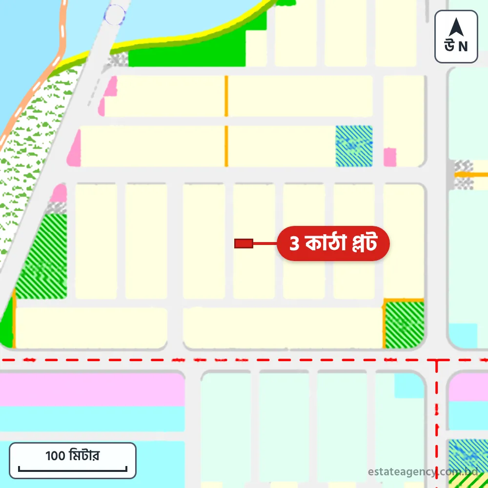 Area map of the plot in Sector 15; the plot is marked in red