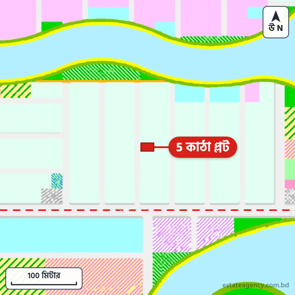Area map of the plot in Sector 16; the plot is marked in red