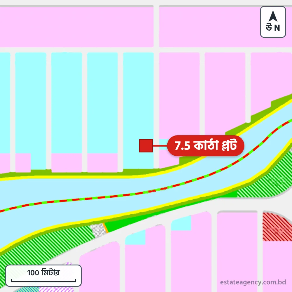 Area map of the plot in Sector 17; the plot is marked in red