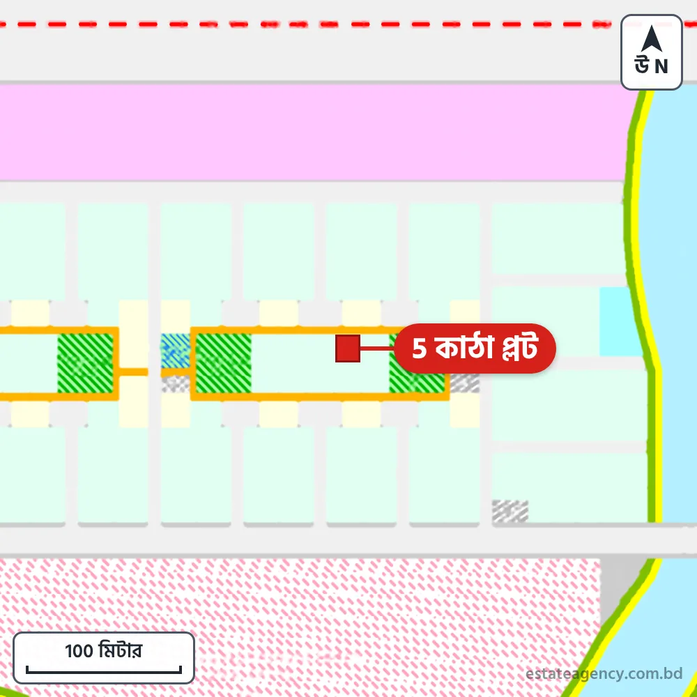 Area map of the plot in Sector 2; the plot is marked in red