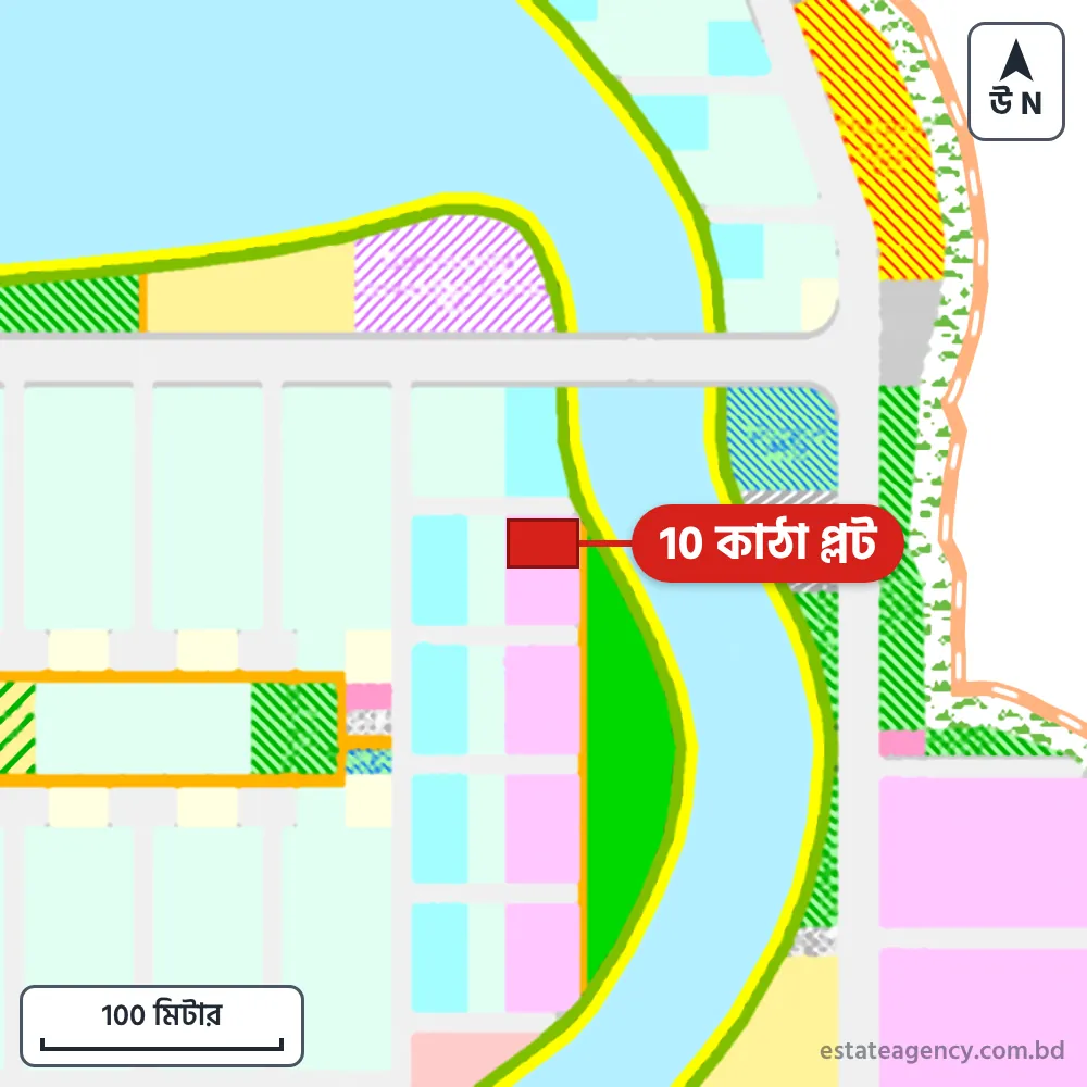 Area map of the plot in Sector 21; the plot is marked in red