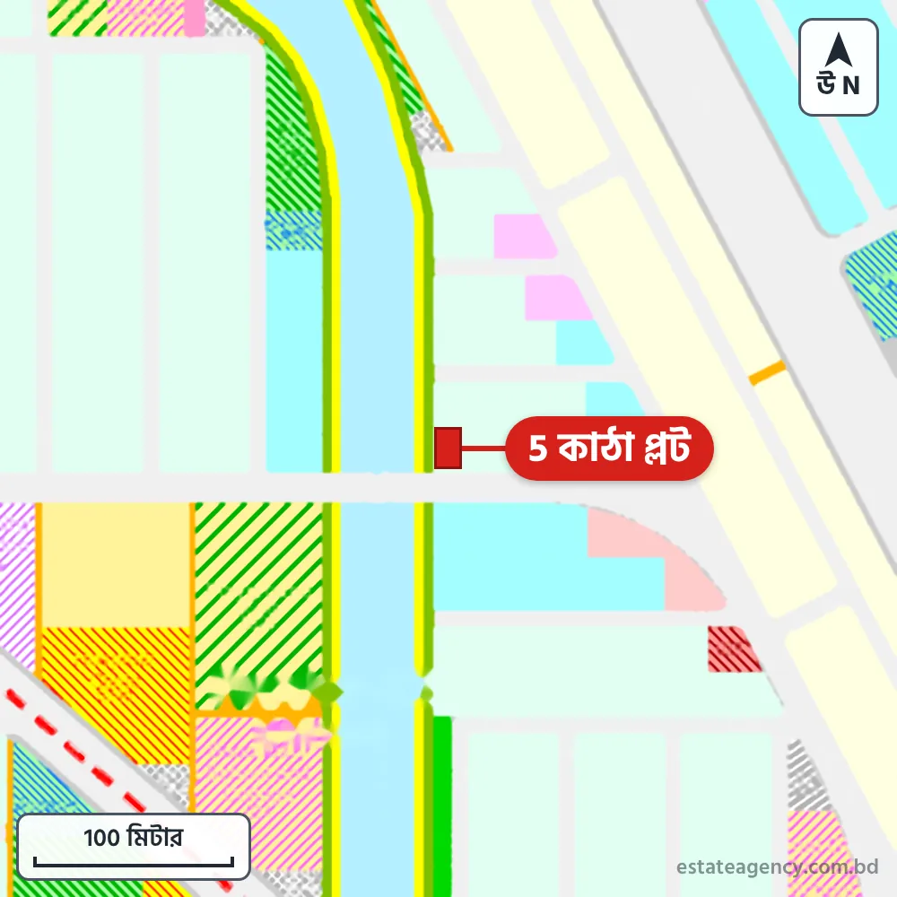 Area map of the plot in Sector 22; the plot is marked in red