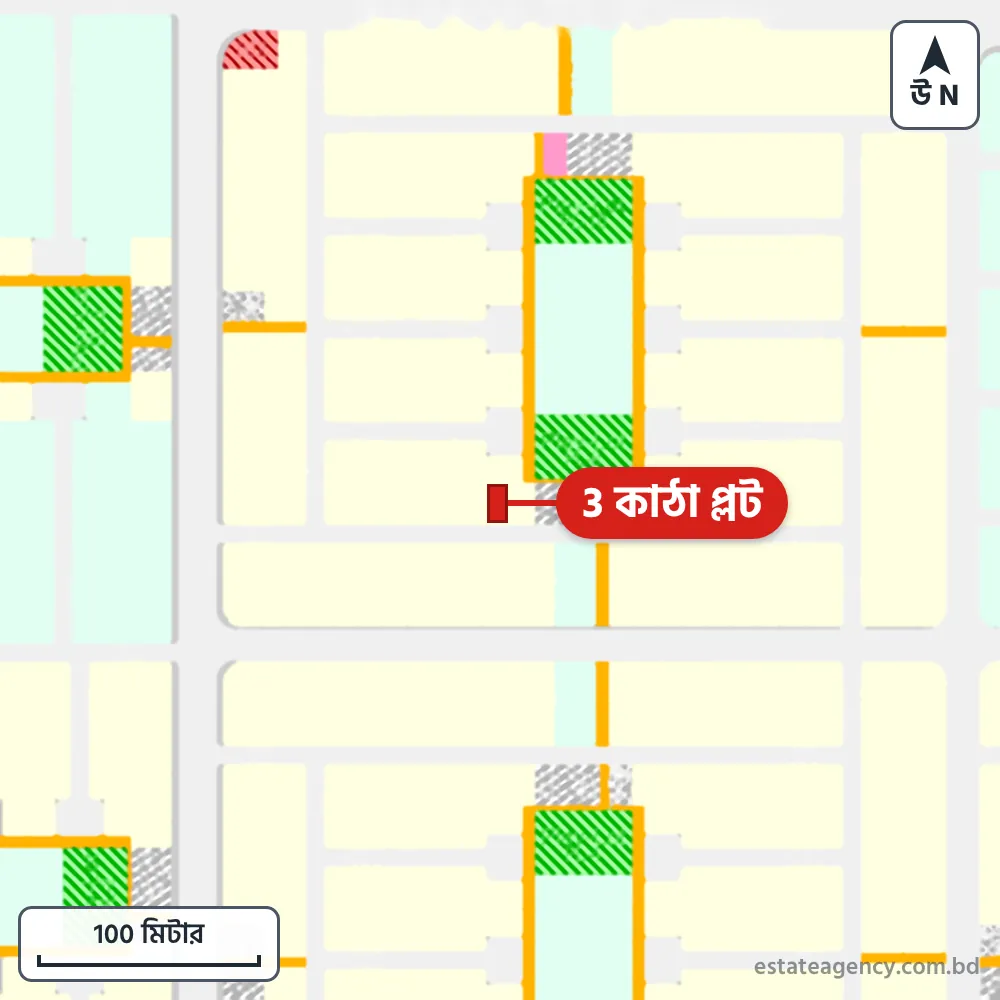 Area map of the plot in Sector 23; the plot is marked in red
