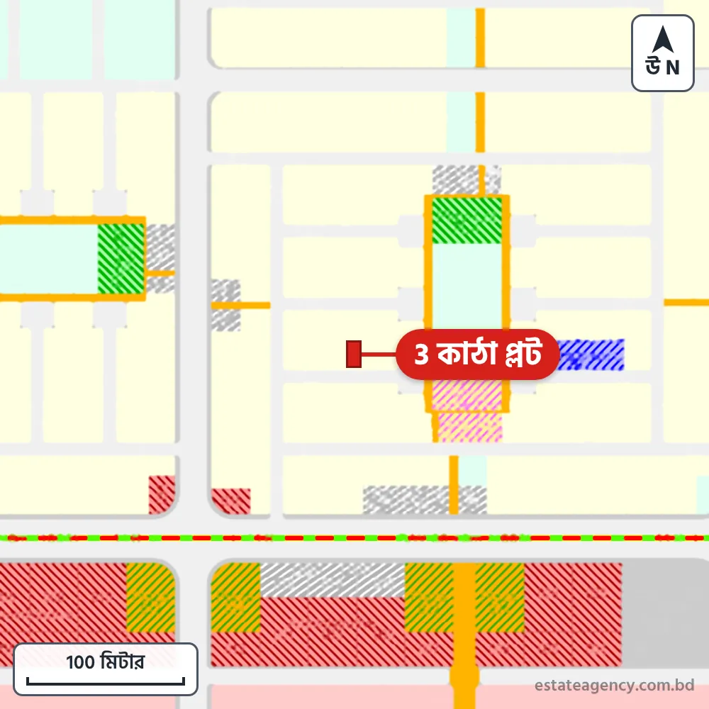 Area map of the plot in Sector 23; the plot is marked in red