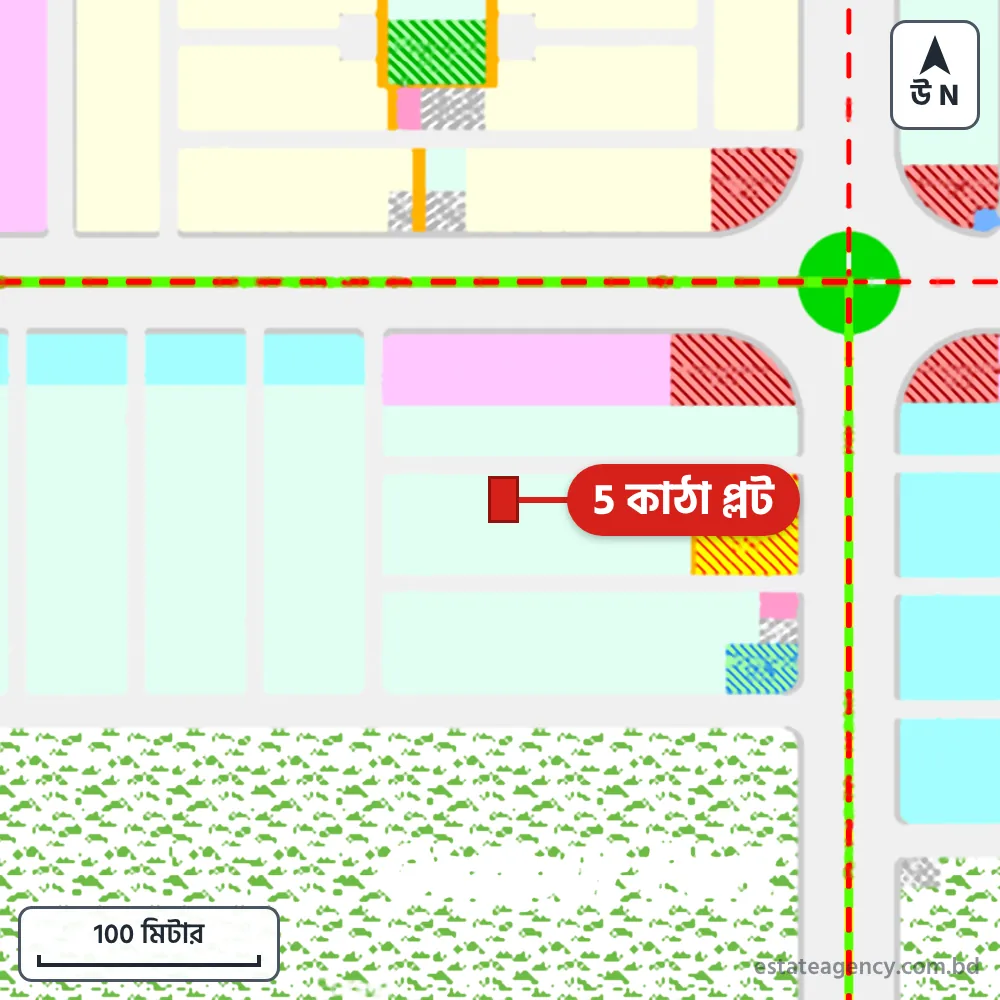 Area map of the plot in Sector 25; the plot is marked in red