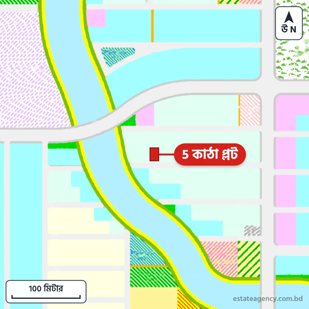 Area map of the plot in Sector 25; the plot is marked in red