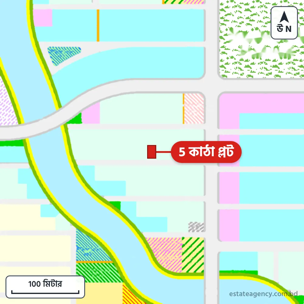 Area map of the plot in Sector 25; the plot is marked in red