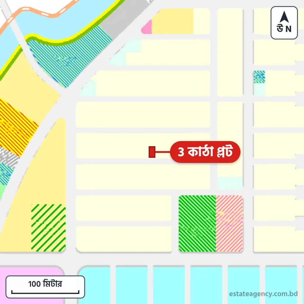 Area map of the plot in Sector 26; the plot is marked in red