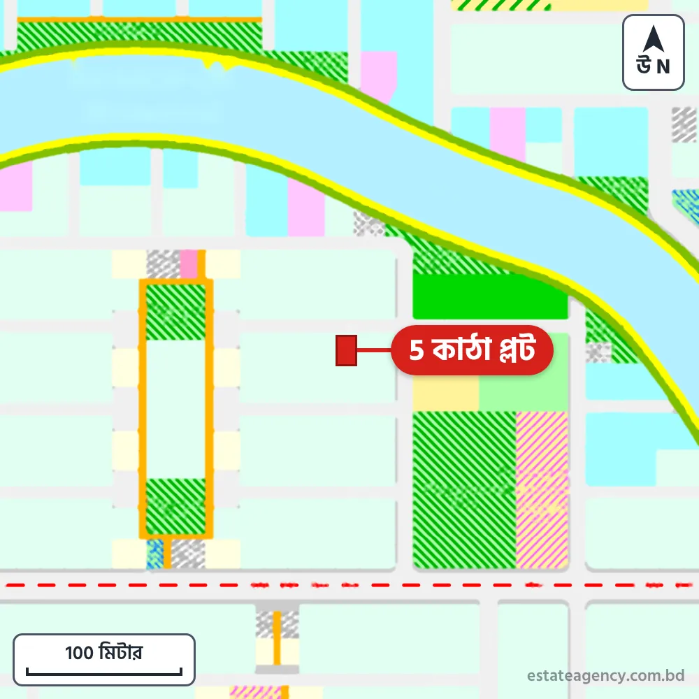 Area map of the plot in Sector 26; the plot is marked in red