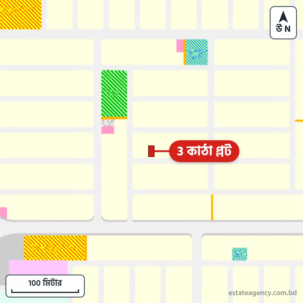 Area map of the plot in Sector 28; the plot is marked in red