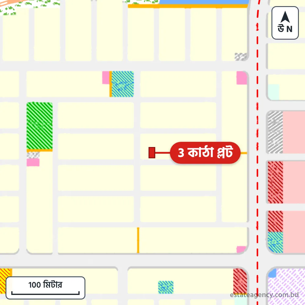Area map of the plot in Sector 28; the plot is marked in red