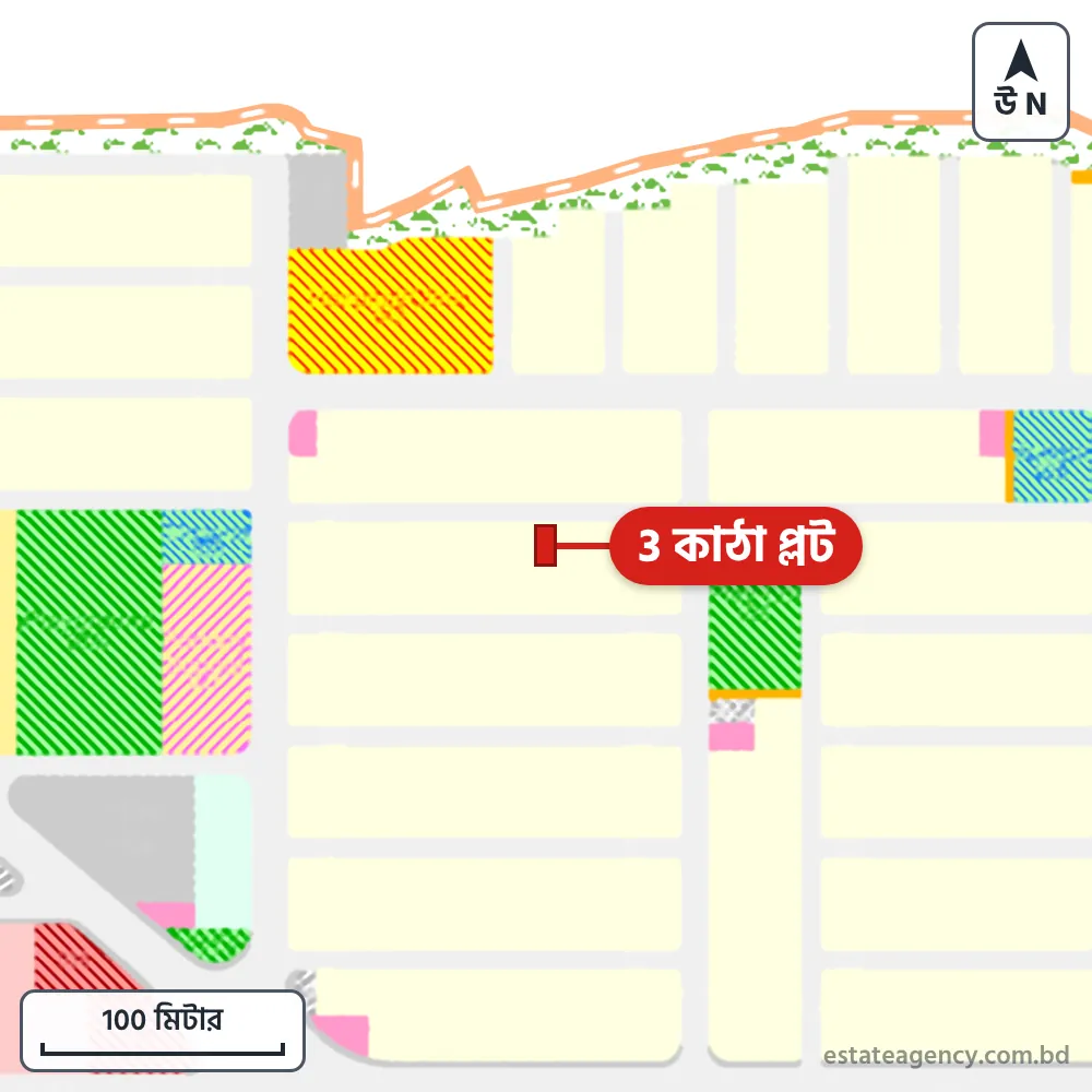 Area map of the plot in Sector 28; the plot is marked in red