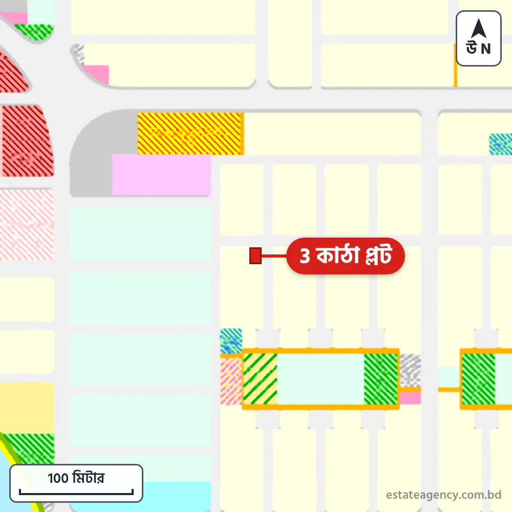 Area map of the plot in Sector 28; the plot is marked in red