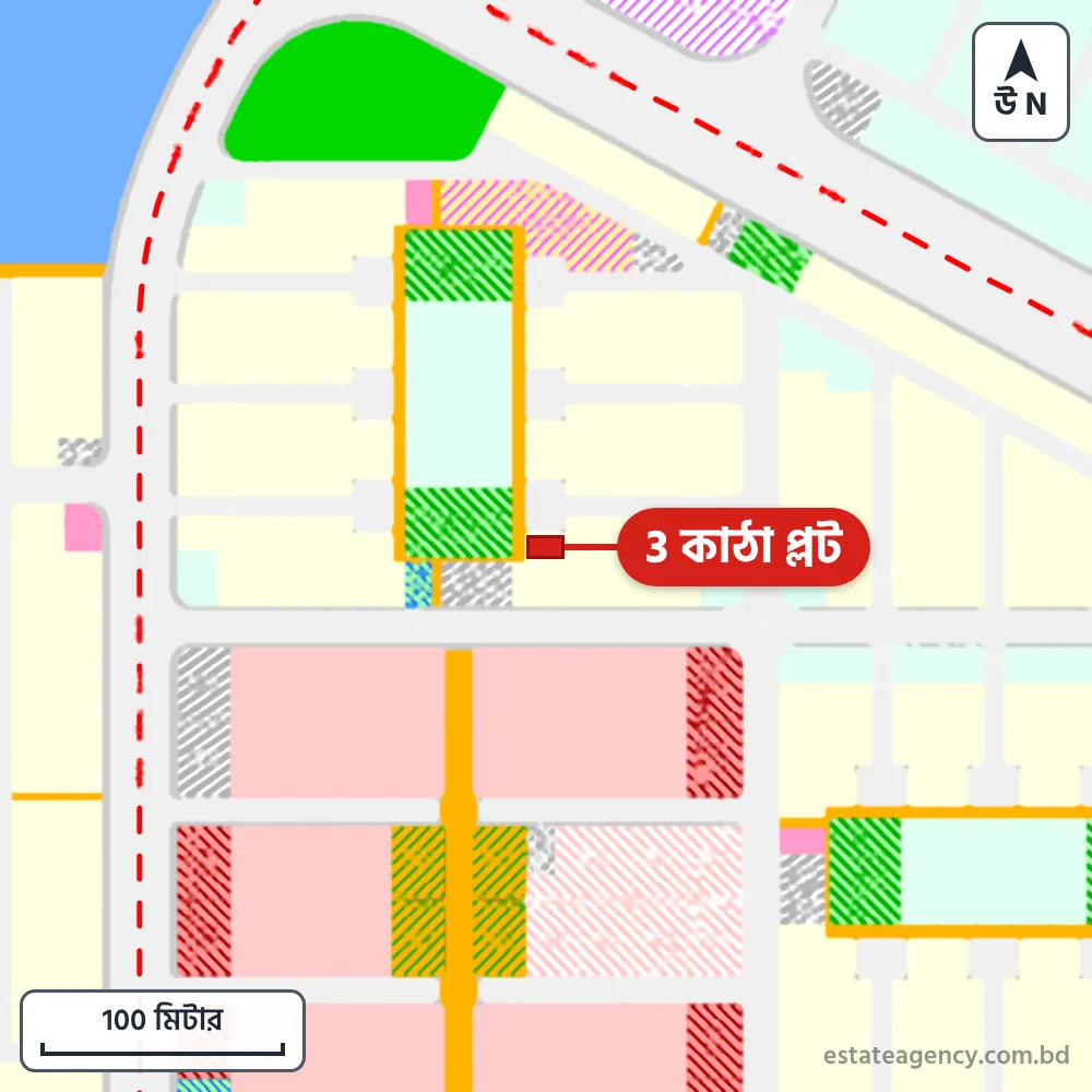 Area map of the plot in Sector 29; the plot is marked in red